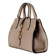 Gucci Jackie Small Calfskin Leather Tote Handbag Satchel Taupe sold at Queen Bee of Beverly Hills