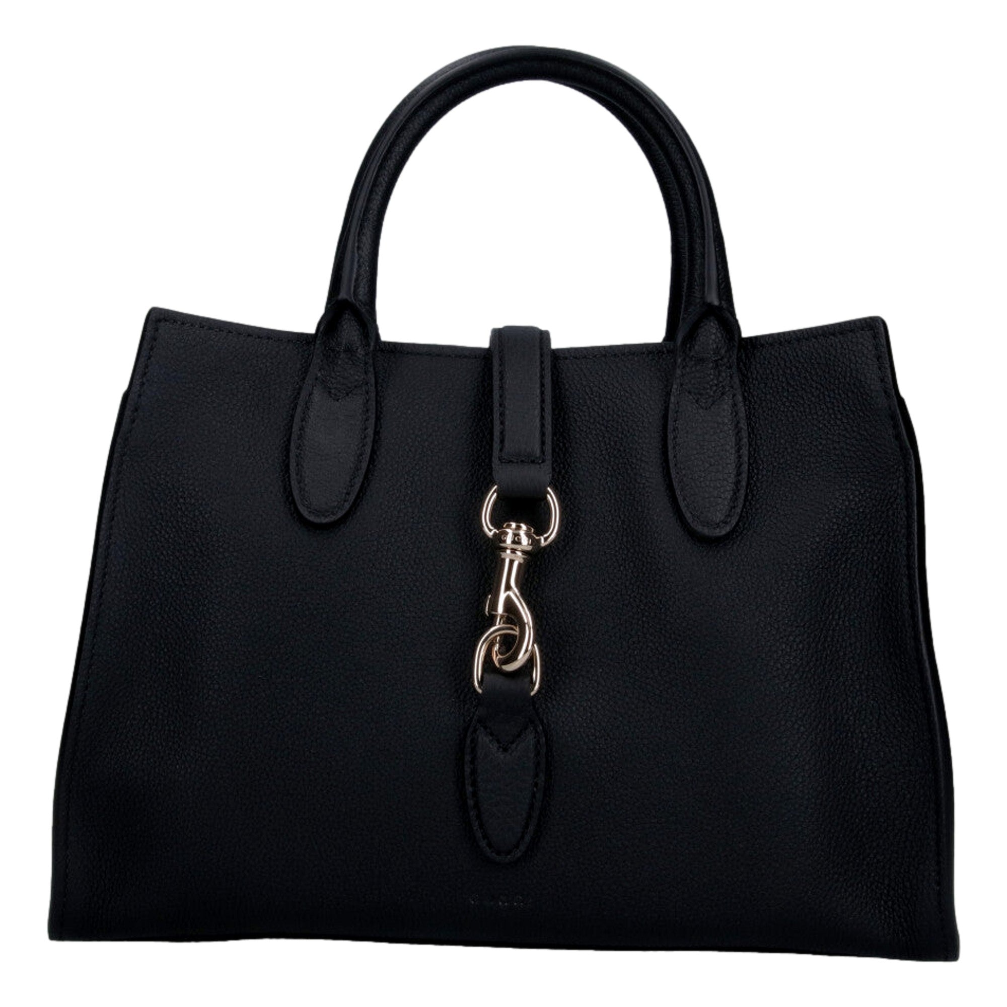 Gucci Jackie Medium Black Grained Leather Tote Bag - Available at Queen Bee of Beverly Hills. 