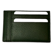 Gucci Jumbo GG Green Leather Card Holder Wallet Embossed Logo