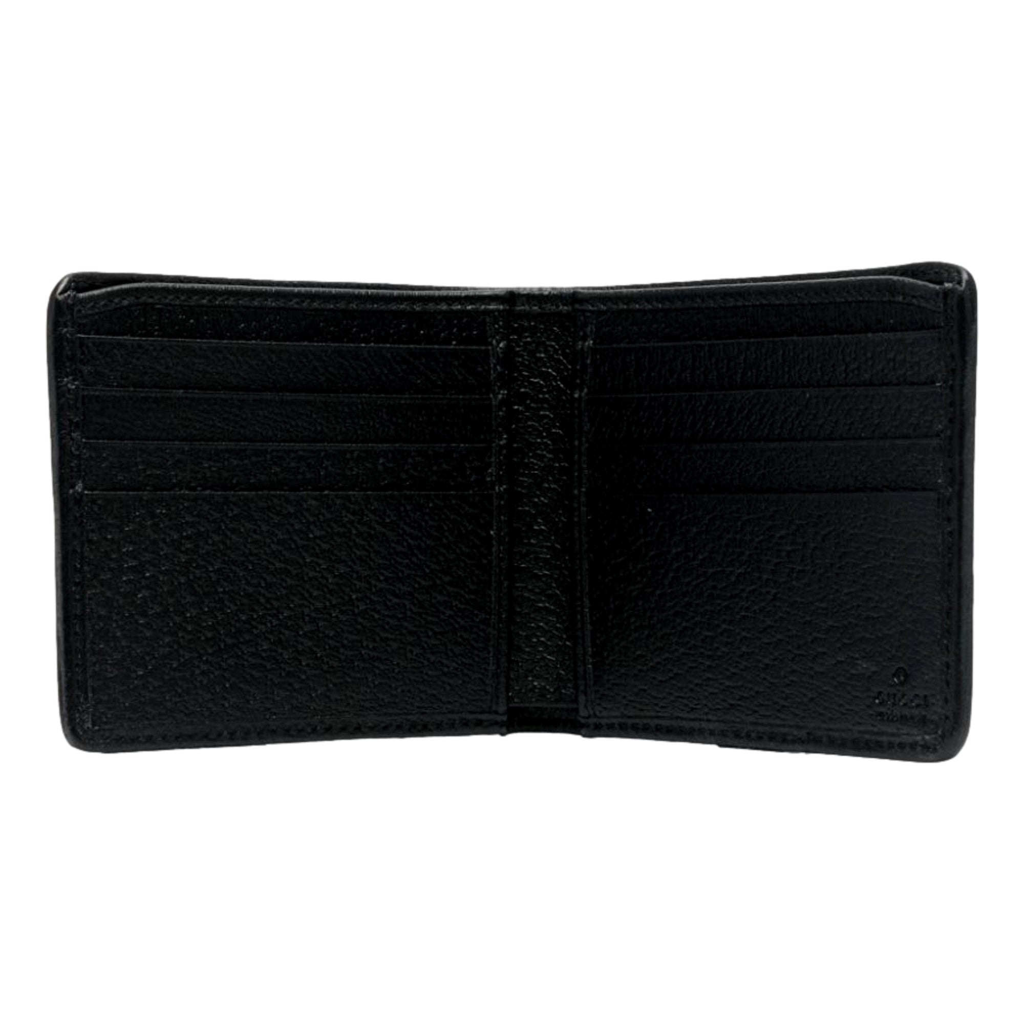 Gucci Jumbo GG Canvas Leather Black Bifold Wallet available at Queen Bee of Beverly Hills