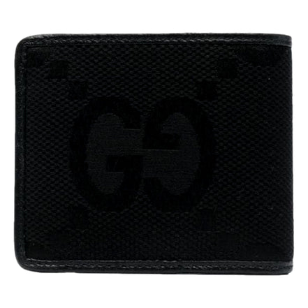 Gucci Jumbo GG Canvas Leather Black Bifold Wallet available at Queen Bee of Beverly Hills