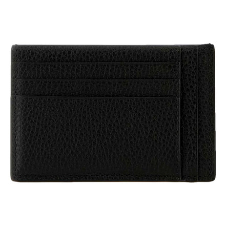 Gucci Jumbo GG Black Leather Card Holder Wallet Embossed Logo - available at Queen Bee of Beverly Hills. 