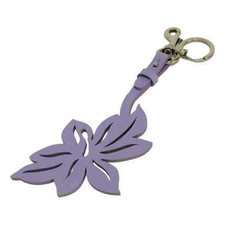 Gucci Leather Flower Keychain Charm Lilac Purple - available at Queen Bee of Beverly Hills. 
