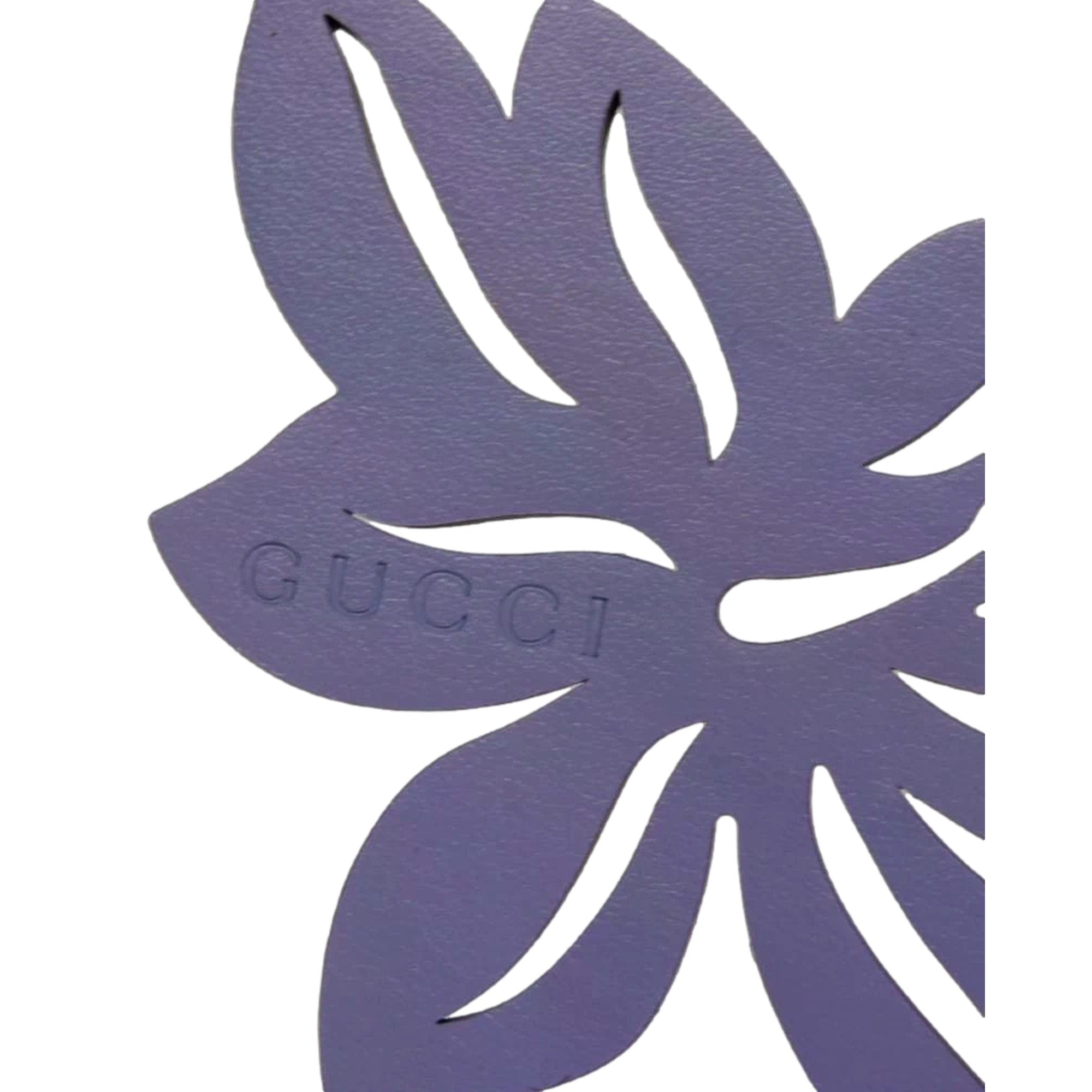 Gucci Leather Flower Keychain Charm Lilac Purple - available at Queen Bee of Beverly Hills. 