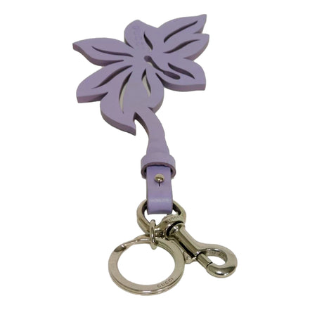 Gucci Leather Flower Keychain Charm Lilac Purple - available at Queen Bee of Beverly Hills. 