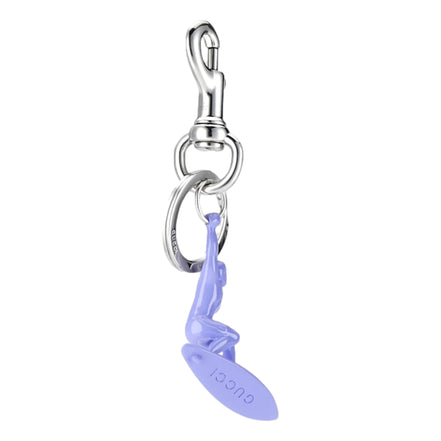 Gucci Engraved Surfer Keychain Charm Lilac Purple sold at Queen Bee of Beverly Hills