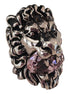 Gucci Lion Head Motif Silver Ring Light Pink Crystal Size 10 available at Queen Bee of Beverly Hills