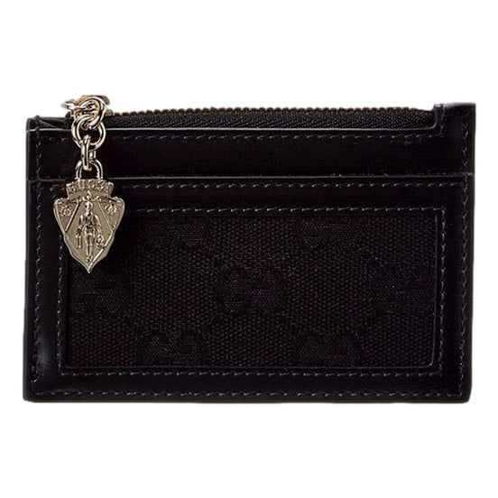 Gucci Luce GG Canvas Leather Black Coin Purse Zip Wallet