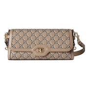 Gucci Luce Optical Printed GG Leather Beige Shoulder Bag available at Queen Bee of Beverly Hills