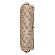 Gucci Luce Optical Printed GG Leather Beige Shoulder Bag available at Queen Bee of Beverly Hills