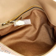Gucci Luce Optical Printed GG Leather Beige Shoulder Bag available at Queen Bee of Beverly Hills