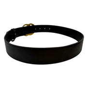 Gucci GG Marmont Wide Belt Black Leather with Antique Gold Double G Buckle Size 90/36 - available at Queen Bee of Beverly Hills.