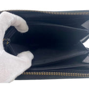 Gucci Marmont Black Leather Continental Zip Around Wallet available at Queen Bee of Beverly Hills