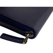 Gucci Marmont Black Leather Continental Zip Around Wallet available at Queen Bee of Beverly Hills