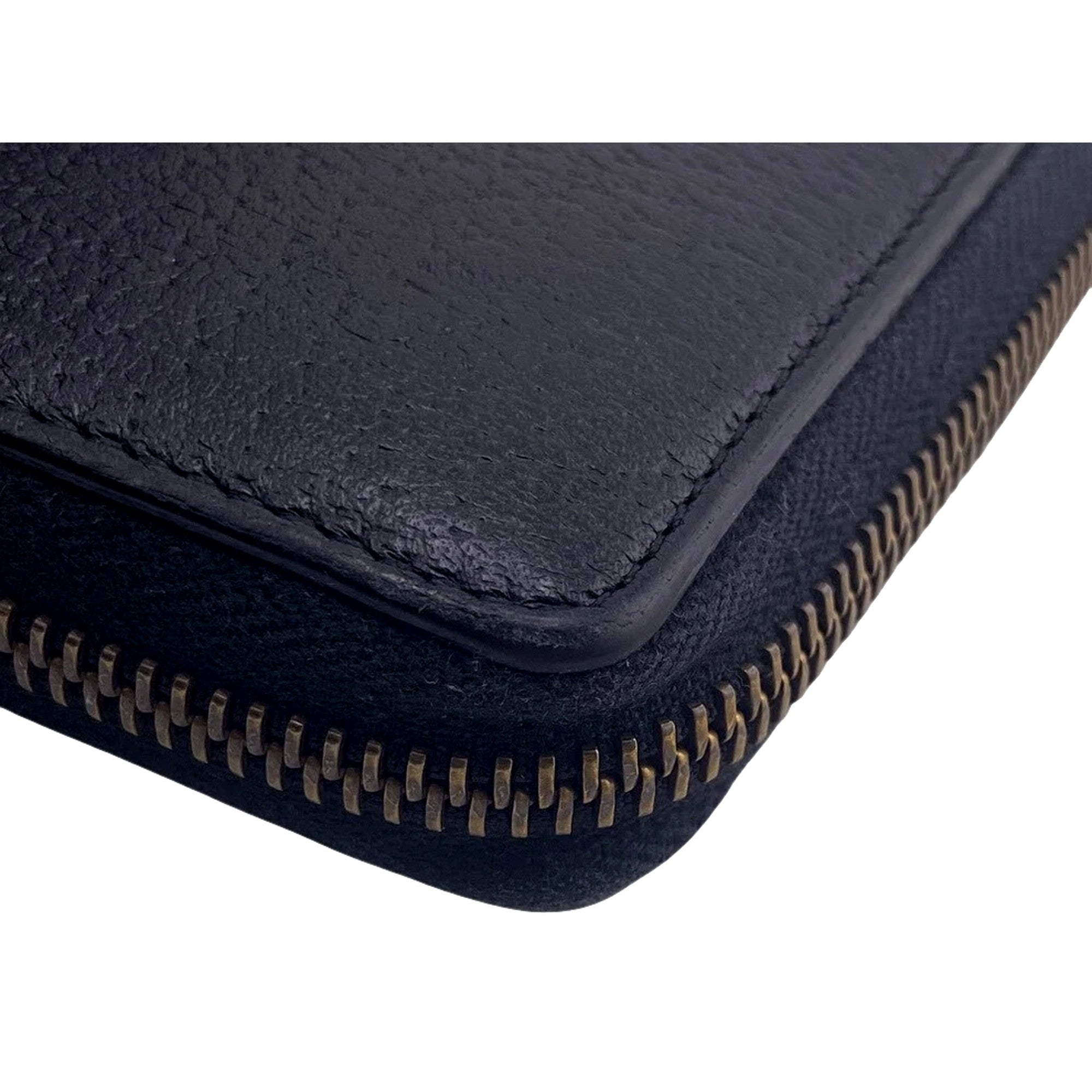 Gucci Marmont Black Leather Continental Zip Around Wallet available at Queen Bee of Beverly Hills