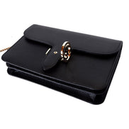 Gucci Marmont Black Leather Interlocking GG Gold Chain Strap Crossbody Handbag available at Queen Bee of Beverly Hills