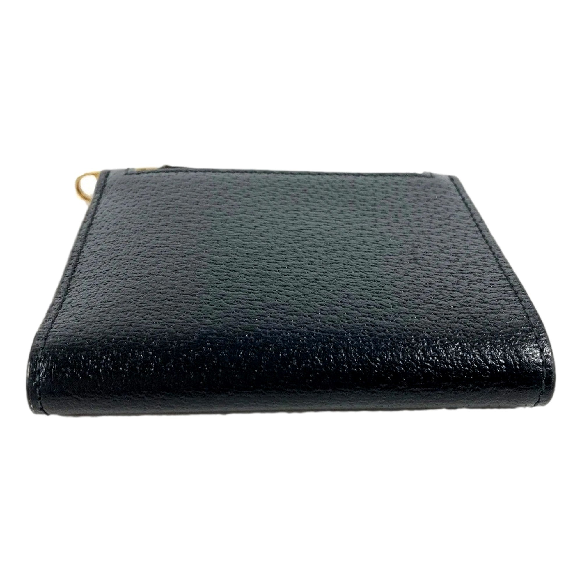 Gucci Marmont Black Leather Snap Bifold available at Queen Bee of Beverly Hills