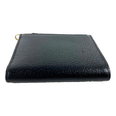 Gucci Marmont Black Leather Snap Bifold available at Queen Bee of Beverly Hills