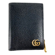 Gucci Marmont Black Leather Snap Bifold available at Queen Bee of Beverly Hills