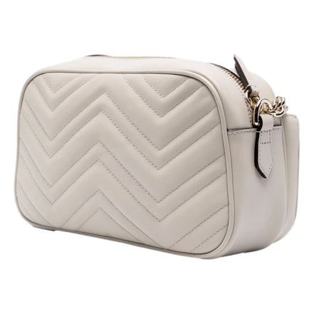 Gucci Marmont Dual Compartment GG Gray Leather Shoulder Bag