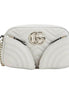 Gucci Marmont Dual Compartment GG Gray Leather Shoulder Bag