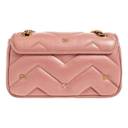 Gucci Marmont GG Embellished Pink Quilted Shoulder Bag