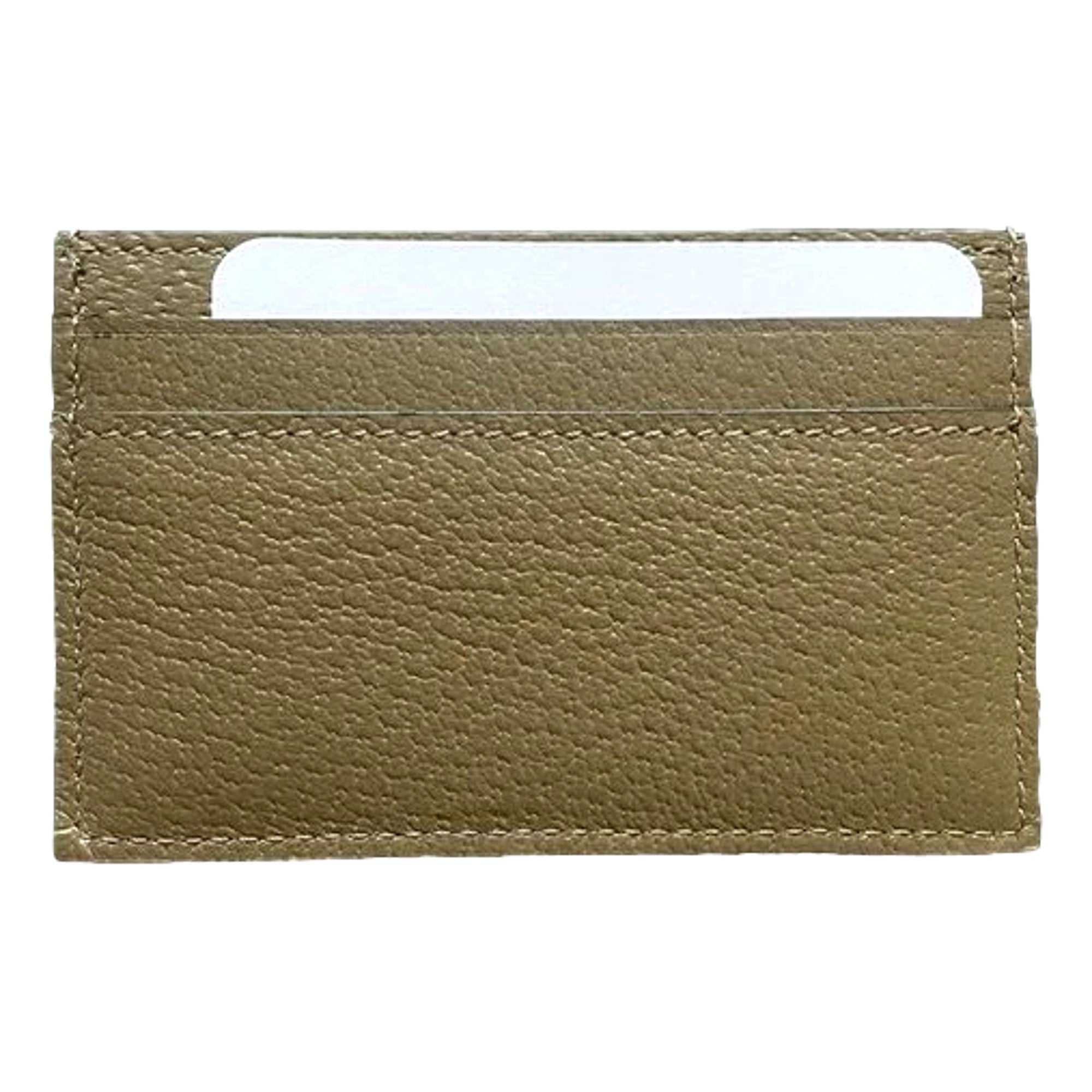 Gucci Marmont GG Khaki Green Leather Card Case Wallet available at Queen Bee of Beverly Hills