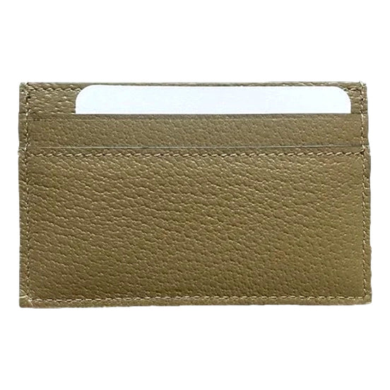 Gucci Marmont GG Khaki Green Leather Card Case Wallet available at Queen Bee of Beverly Hills