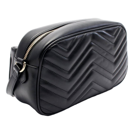 Gucci Marmont GG Black Multi Compartment Black Shoulder Bag