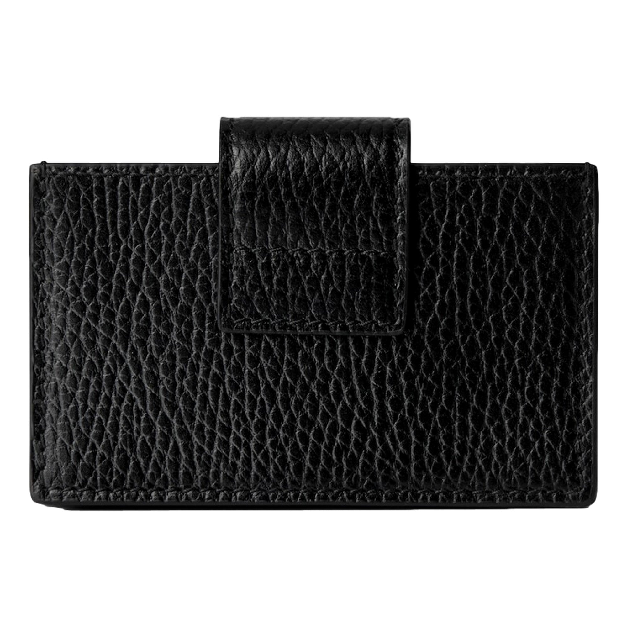 Gucci GG Marmont Leather Card Case Wallet with Gold Double G Snap Closure
