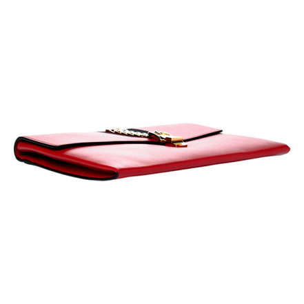 Gucci Maxi Sylvie Red Clutch available at Queen Bee of Beverly Hills
