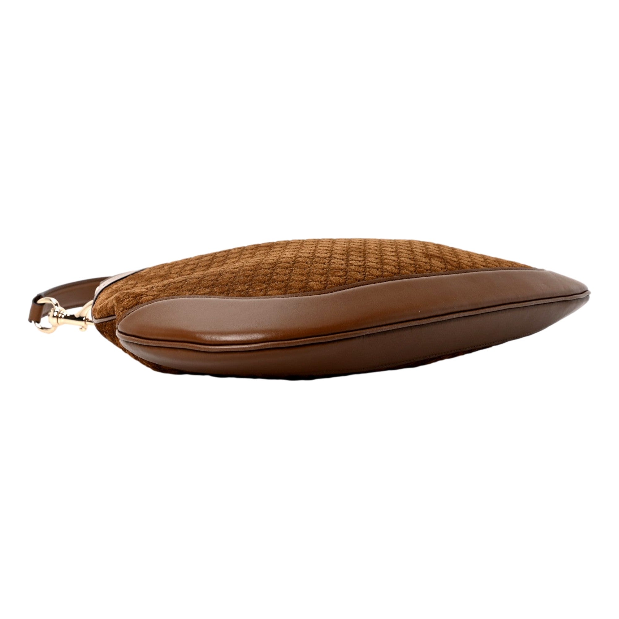 Gucci Micro GG B Medium Shoulder Bag Brown Suede and Leather sold at Queen Bee of Beverly Hills