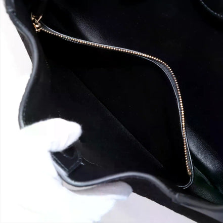 Gucci Micro GG B Medium Shoulder Bag Black Suede and Leather sold at Queen Bee of Beverly Hills