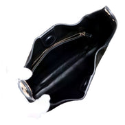 Gucci Micro GG B Medium Shoulder Bag Black Suede and Leather sold at Queen Bee of Beverly Hills