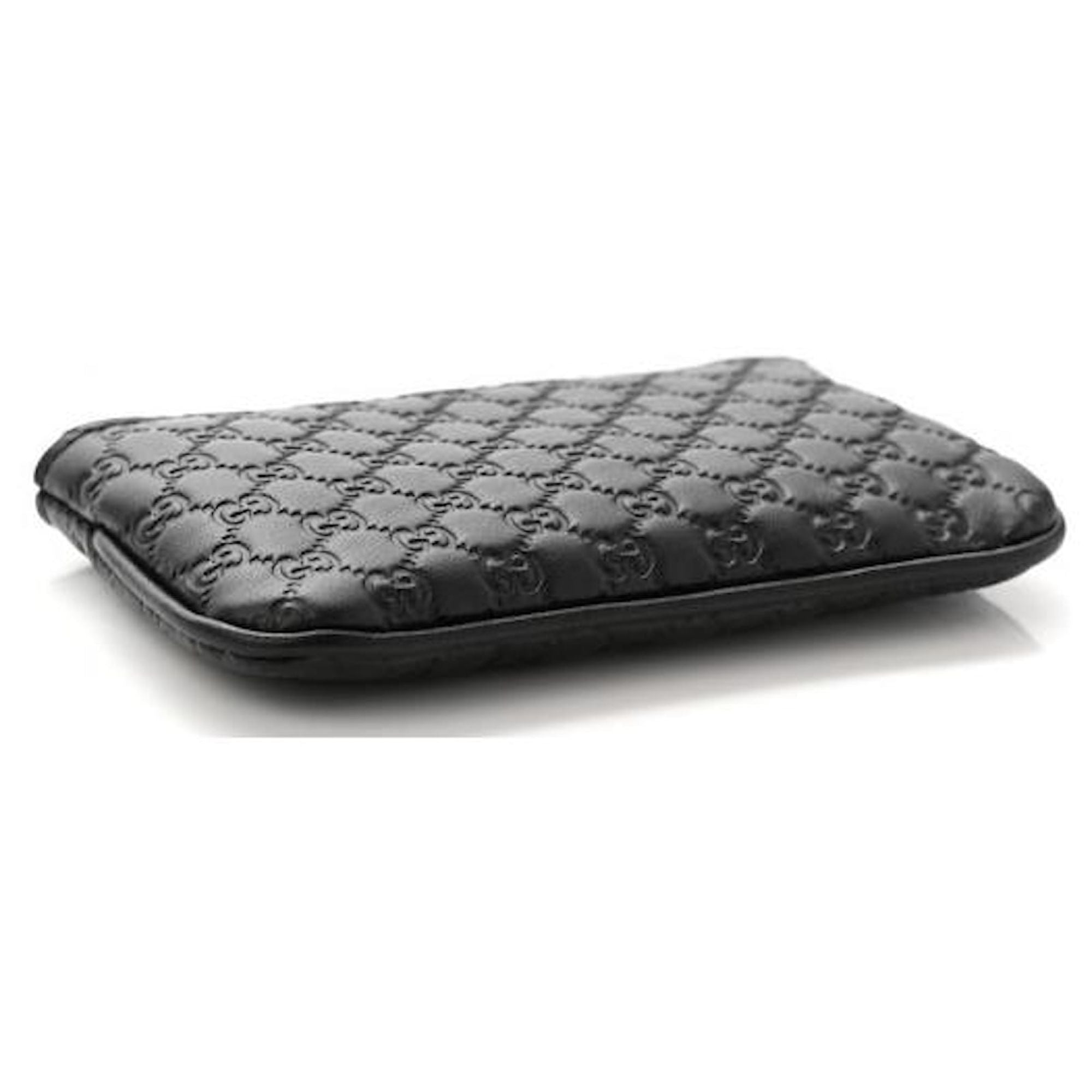 Gucci Micro GG Black Leather Key Case available at Queen Bee of Beverly Hills
