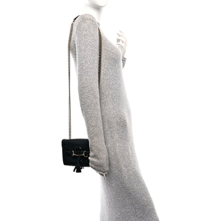Gucci Microguccissima Mini Emily Chain Shoulder Bag Black - available at Queen Bee of Beverly Hills. 