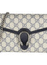 Gucci Navy GG Supreme Canvas Mini Dionysus Chain Wallet available at Queen Bee of Beverly Hills