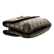 Gucci Neo Vintage GG Supreme Canvas Leather Double Flap Messenger Bag available at Queen Bee of Beverly Hills