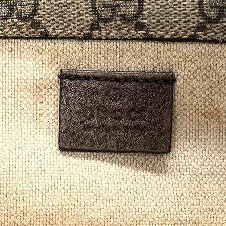 Gucci Neo Vintage GG Supreme Canvas Leather Double Flap Messenger Bag available at Queen Bee of Beverly Hills