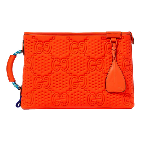 Gucci Orange Clutch Bag sold at Queen Bee of Beverly Hills