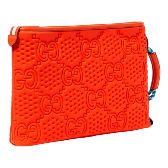 Gucci Orange Clutch Bag sold at Queen Bee of Beverly Hills