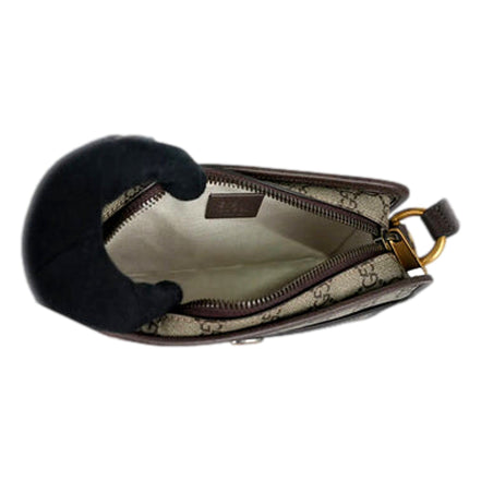 Gucci Ophida GG Supreme Canvas Leather Webstripe Top Handle Crossbody Handbag available at Queen Bee of Beverly Hills