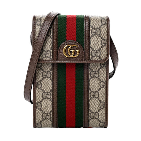Gucci GG Supreme Monogram Black Canvas Leather Trim Web Strap Mini Tot –  Queen Bee of Beverly Hills