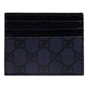 Gucci Ophidia GG Canvas Leather Navy Card Case Wallet - available at Queen Bee of Beverly Hills. 