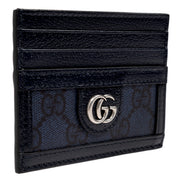 Gucci Ophidia GG Canvas Leather Navy Card Case Wallet - available at Queen Bee of Beverly Hills. 