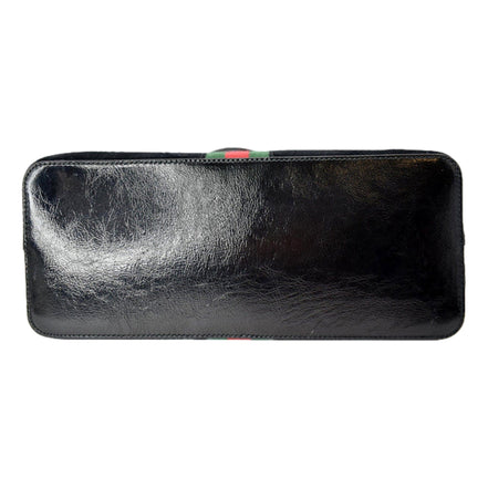Gucci black handbag Ophidia bottom view of bag