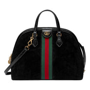 Gucci Ophidia Black handbag with red and green stripes on a white background