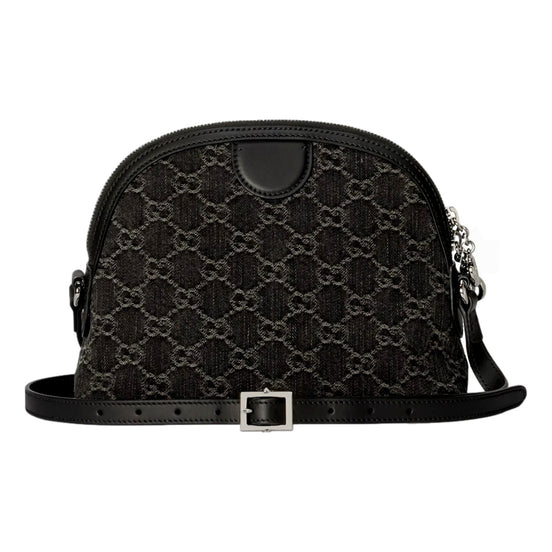 Gucci Ophidia Dome GG Denim Black Shoulder Bag available at Queen Bee of Beverly Hills