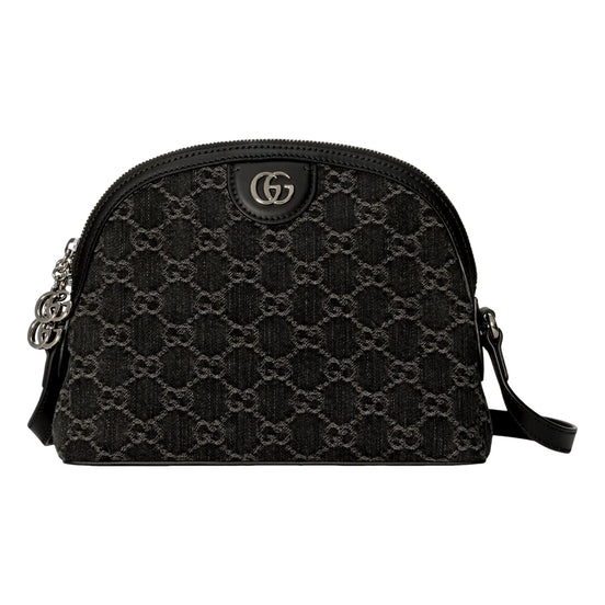 Gucci Ophidia Dome GG Denim Black Shoulder Bag available at Queen Bee of Beverly Hills