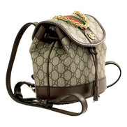 Gucci Ophidia GG Supreme Mini Leather Canvas Backpack available at Queen Bee of Beverly Hills